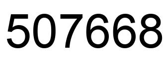 Número 507668 imagen negro