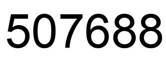 Number 507688 black image