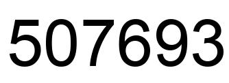 Number 507693 black image