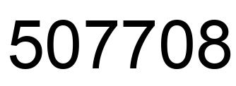 Número 507708 imagen negro