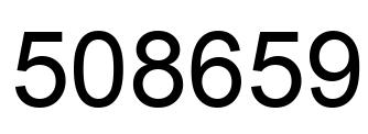 Number 508659 black image