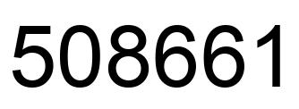Number 508661 black image