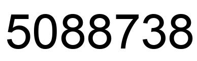Number 5088738 black image