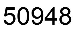 Número 50948 imagen negro
