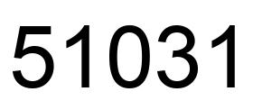 Número 51031 imagen negro