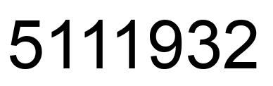 Number 5111932 black image