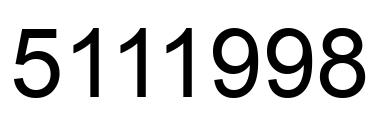 Número 5111998 imagen negro