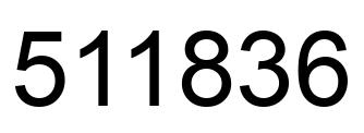 Number 511836 black image