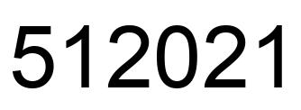Number 512021 black image