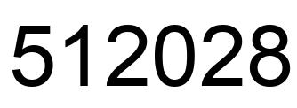 Number 512028 black image