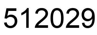 Número 512029 imagen negro
