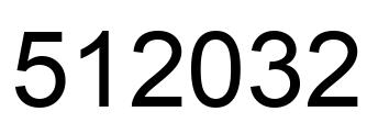 Number 512032 black image