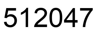 Number 512047 black image