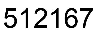 Number 512167 black image