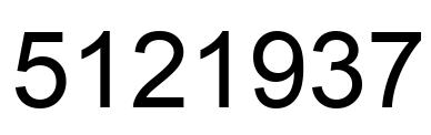 Number 5121937 black image