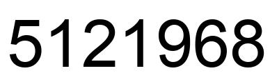 Number 5121968 black image