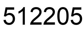 Number 512205 black image