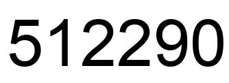 Number 512290 black image