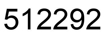 Number 512292 black image