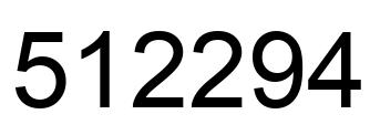 Number 512294 black image