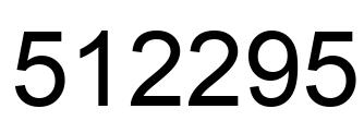 Number 512295 black image