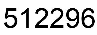 Number 512296 black image