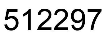 Number 512297 black image