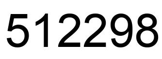 Number 512298 black image