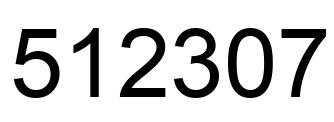 Número 512307 imagen negro