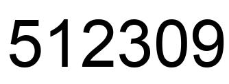Número 512309 imagen negro