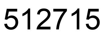 Number 512715 black image