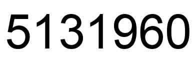 Number 5131960 black image