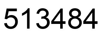 Number 513484 black image