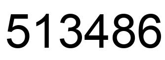 Number 513486 black image
