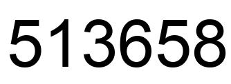 Número 513658 imagen negro