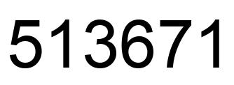 Number 513671 black image
