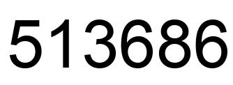 Número 513686 imagen negro