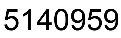 Number 5140959 black image