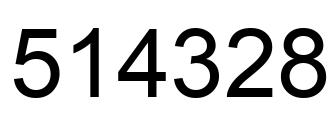 Number 514328 black image