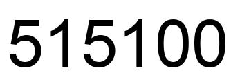 Number 515100 black image