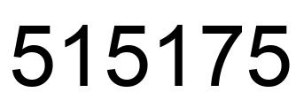 Number 515175 black image
