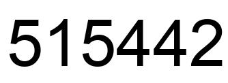 Number 515442 black image
