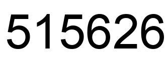 Number 515626 black image