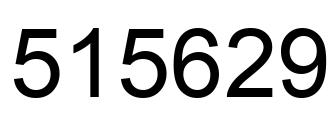 Number 515629 black image