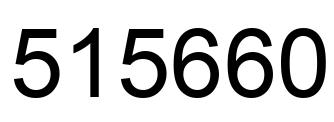 Number 515660 black image