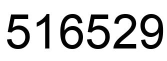 Number 516529 black image