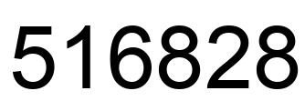 Number 516828 black image