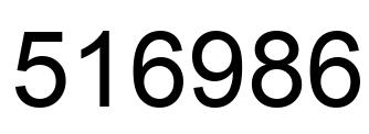Número 516986 imagen negro