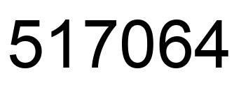 Number 517064 black image