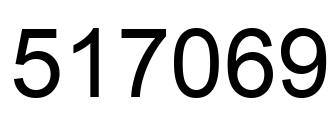 Number 517069 black image
